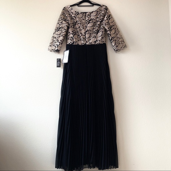 NWT! Alex Evenings Embroidered Long Gown Dress 6 - Picture 5 of 6